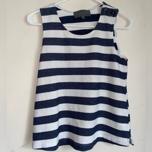 Anthropologie XS Sunday in Brooklyn Navy Ivory Stripe Sleeveless Top